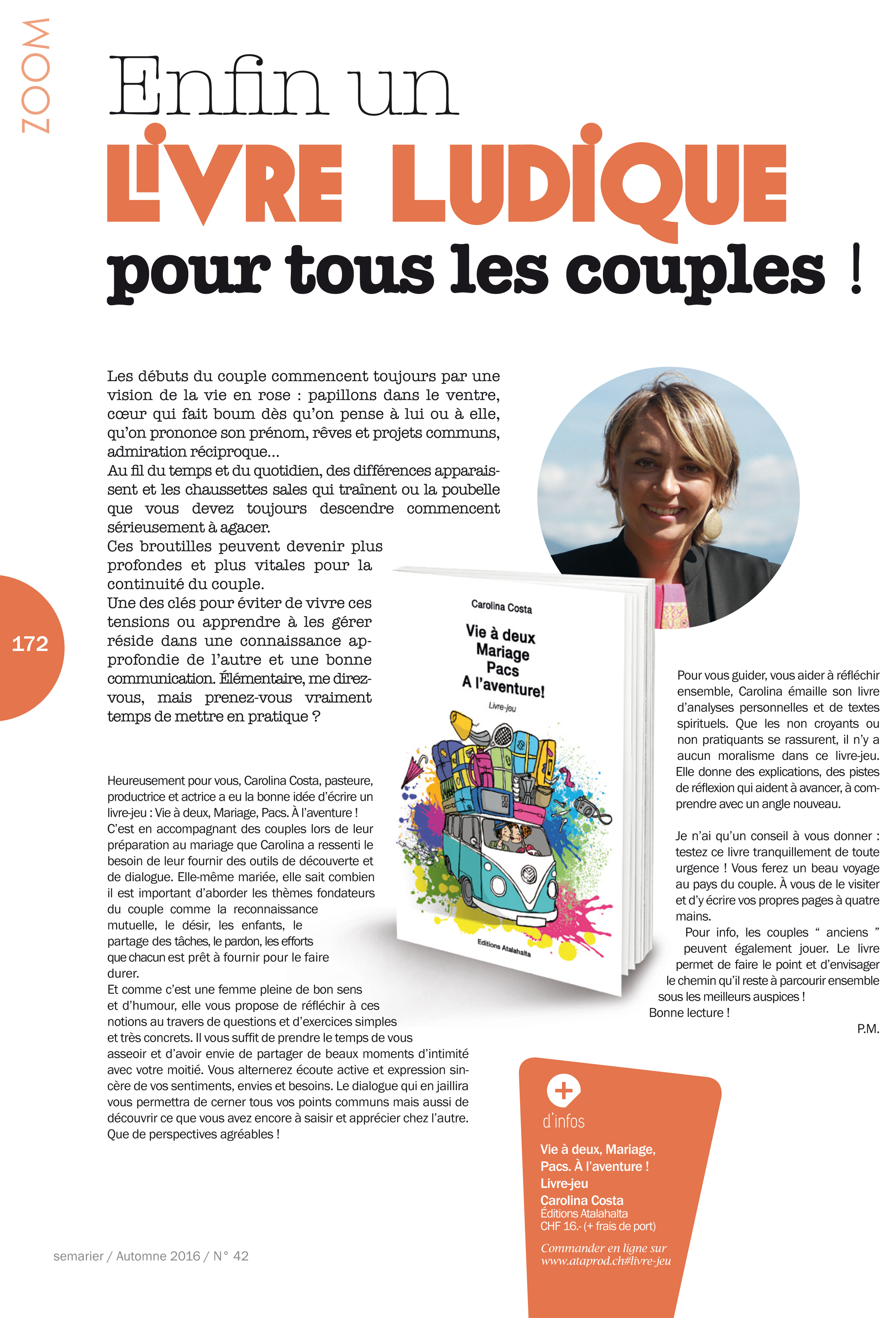 Article du magazine Se marier