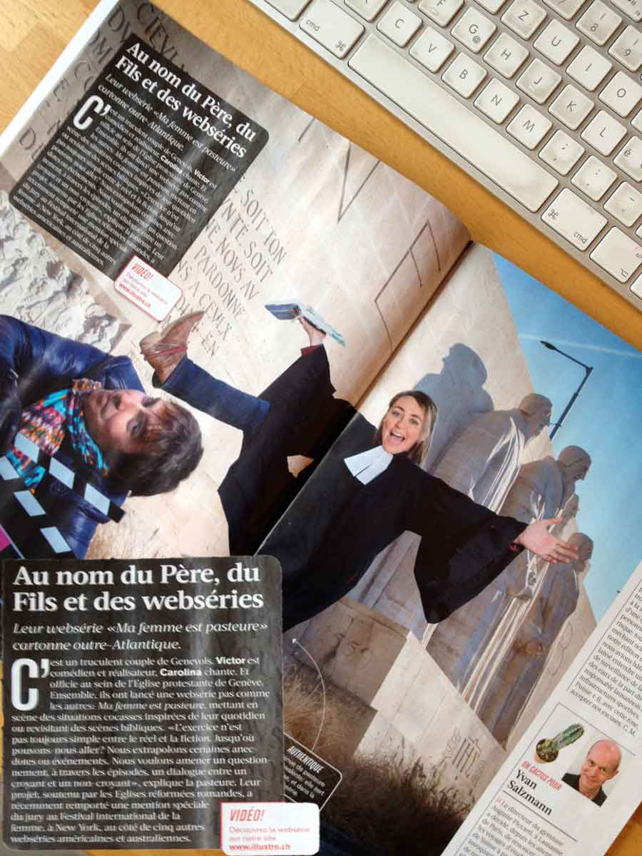 Article de presse et média : Ma femme est pasteure dans L'illustré du 02 Février 2016