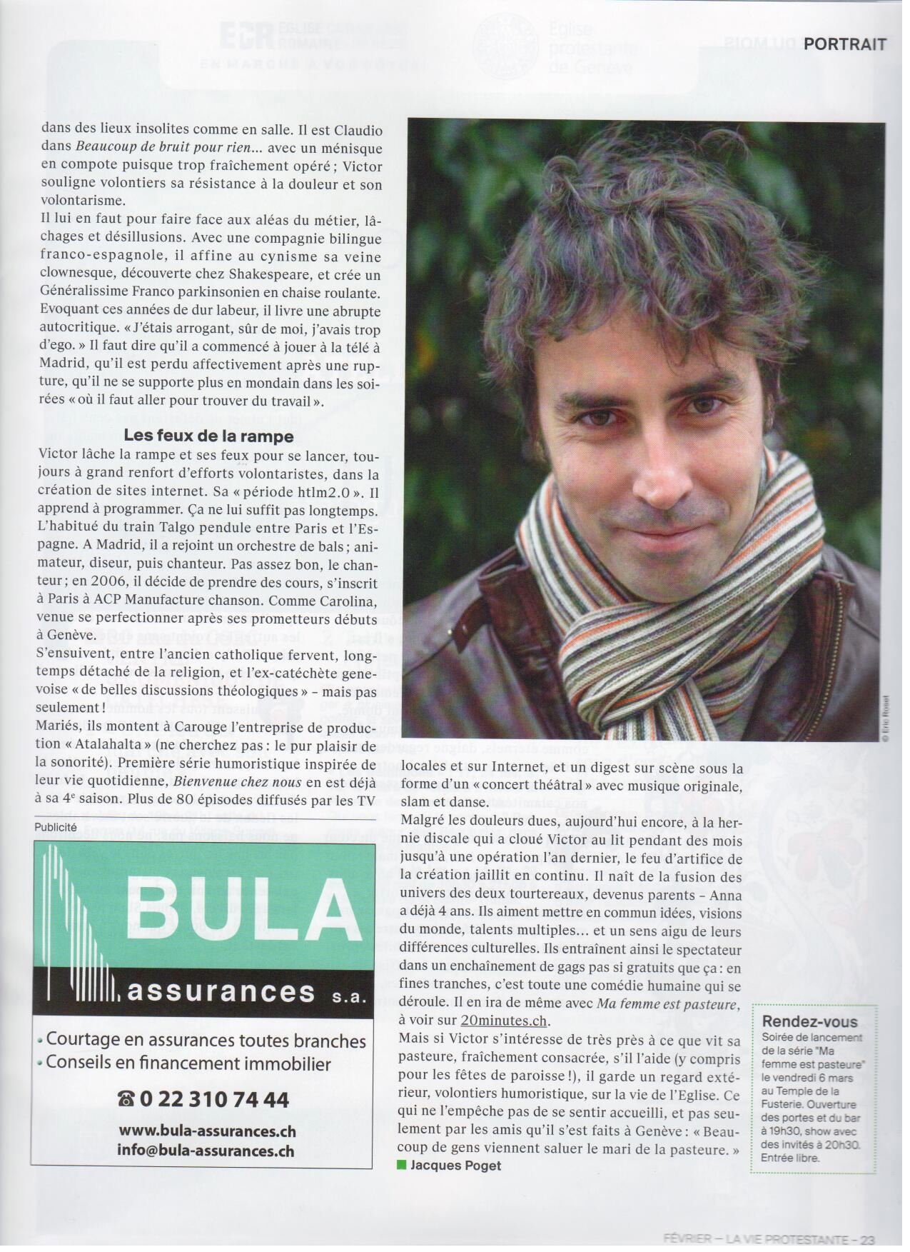 Article de presse et média : La vie protestante - Février 2015 (SUITE) - Ma femme est pasteure